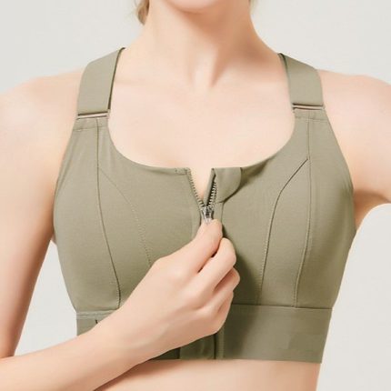 Front Zipper Sports Bra
