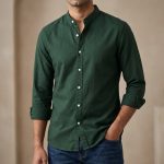Men's Solid Colour Ban color Shirt - Image 3