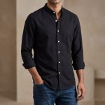 Men's Solid Colour Ban color Shirt - Image 6