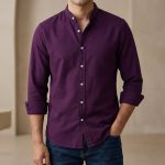 Men's Solid Colour Ban color Shirt - Image 8
