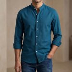 Men's Solid Colour Ban color Shirt