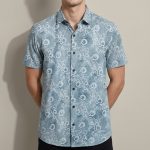 Pure Cotton Half Sleeve Print Shirt for Men's - Image 2