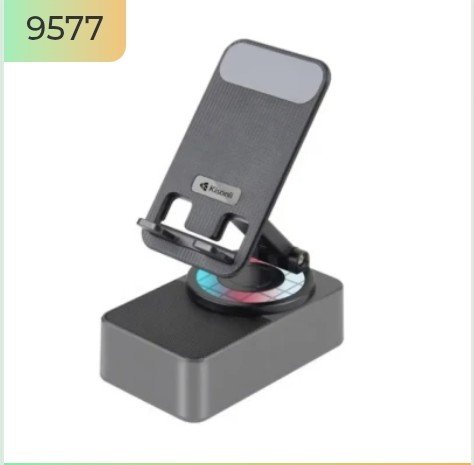 2026/06/257e54f3-5fd7-458a-bac7-2e2fb10fe51b-1_all_2227.jpg KISONLI M-1 Wireless Folding Bracket RGB Bluetooth Speaker With 360 Degree Phone Holder Stand - Image 1